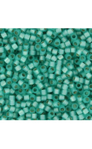 Miyuki delica Beads 11/0 - Silver lined mint green alabaster dyed DB-627